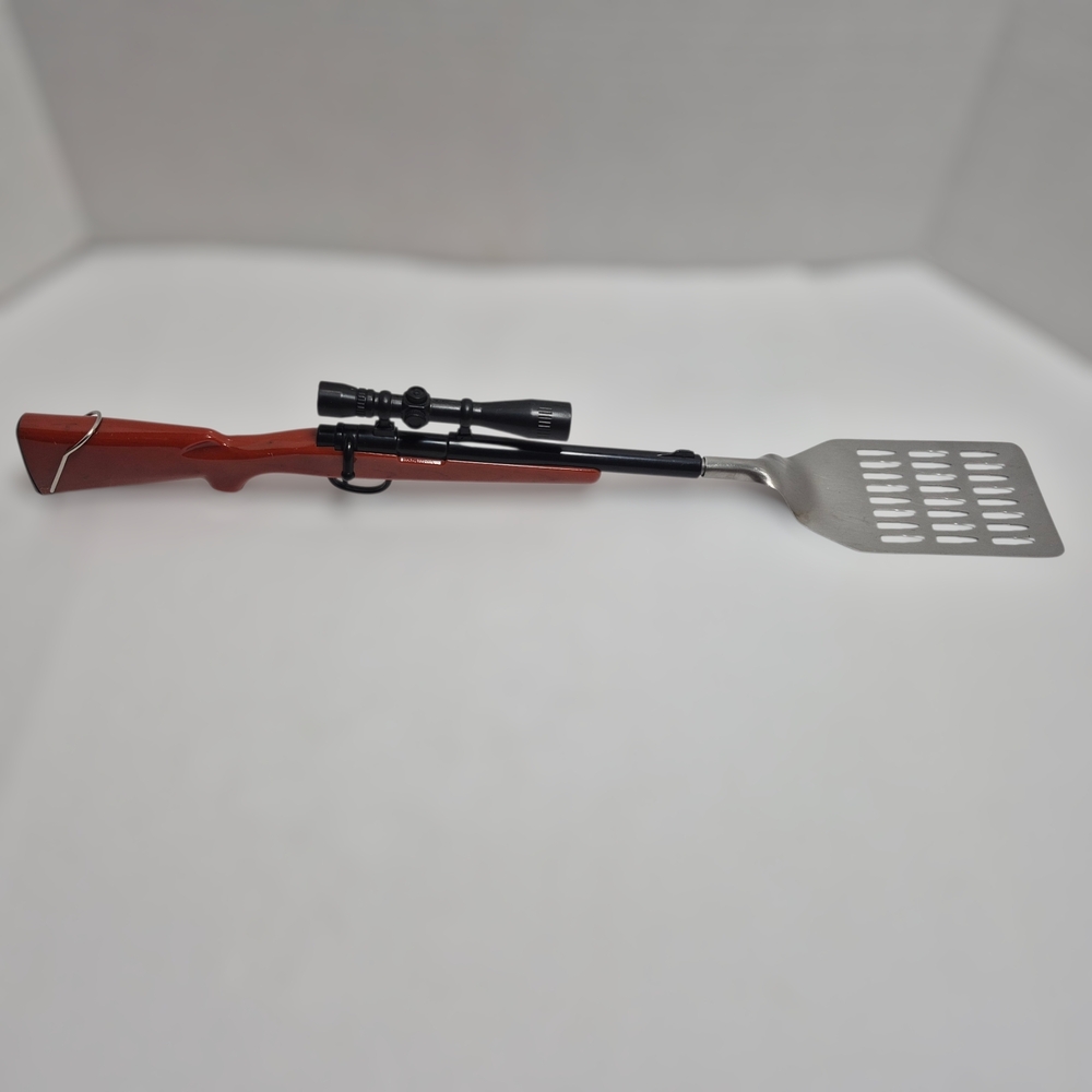 Novelty Bolt Action Rifle BBQ Spatula - 18" Stainless Steel Grilling Tool New - Picture 3 of 7
